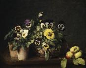 Still Life With Pansies - 亨利·方丹·拉图尔